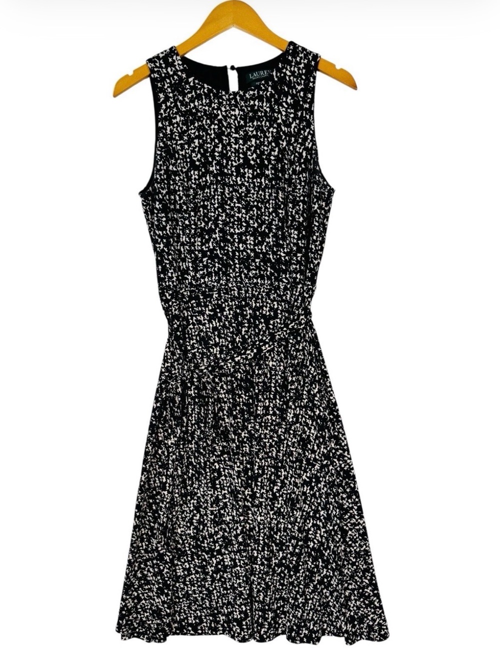 Lauren Ralph Lauren Black and White Printed Dress